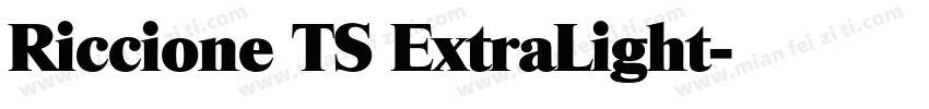 Riccione TS ExtraLight字体转换